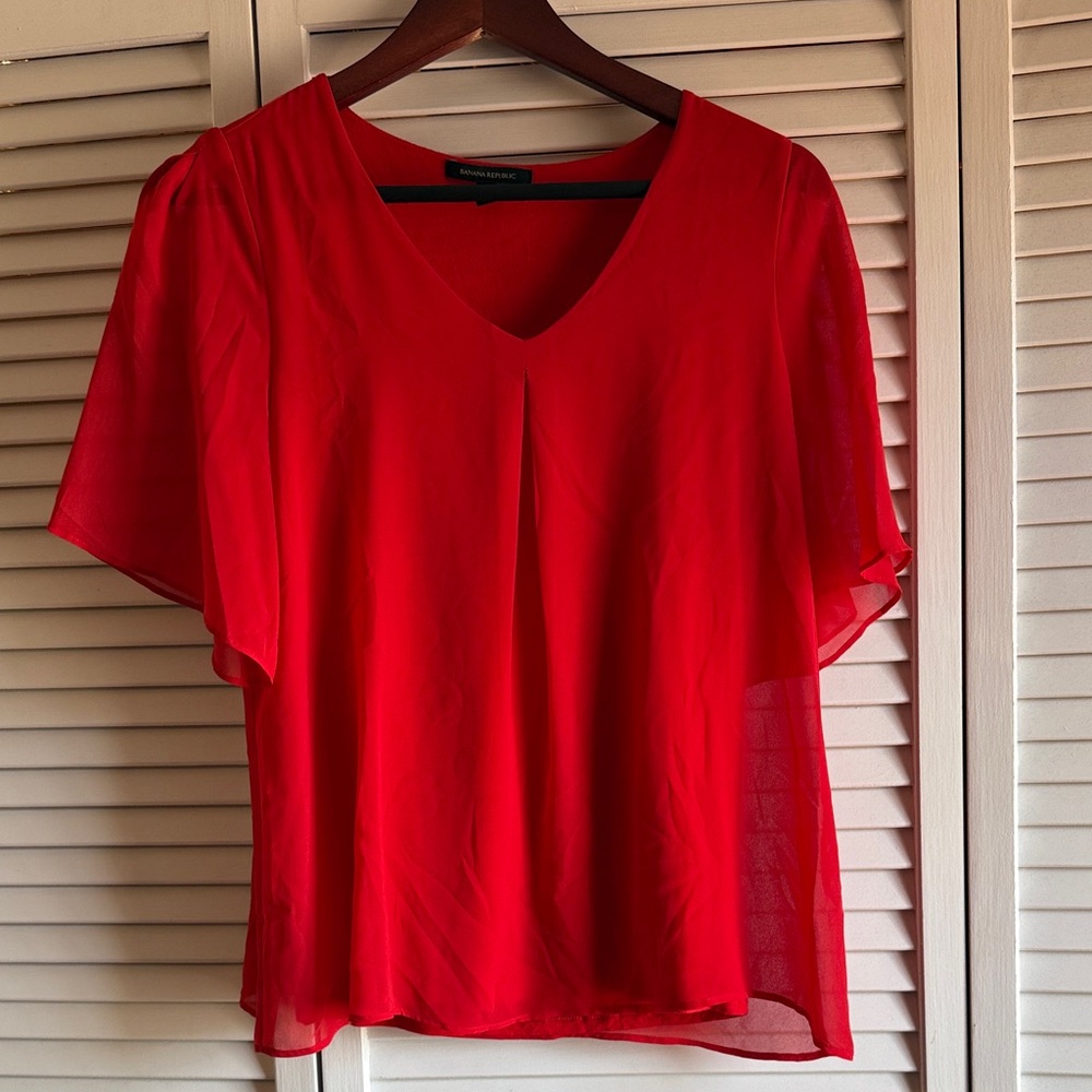 Banana Republic Red Blouse